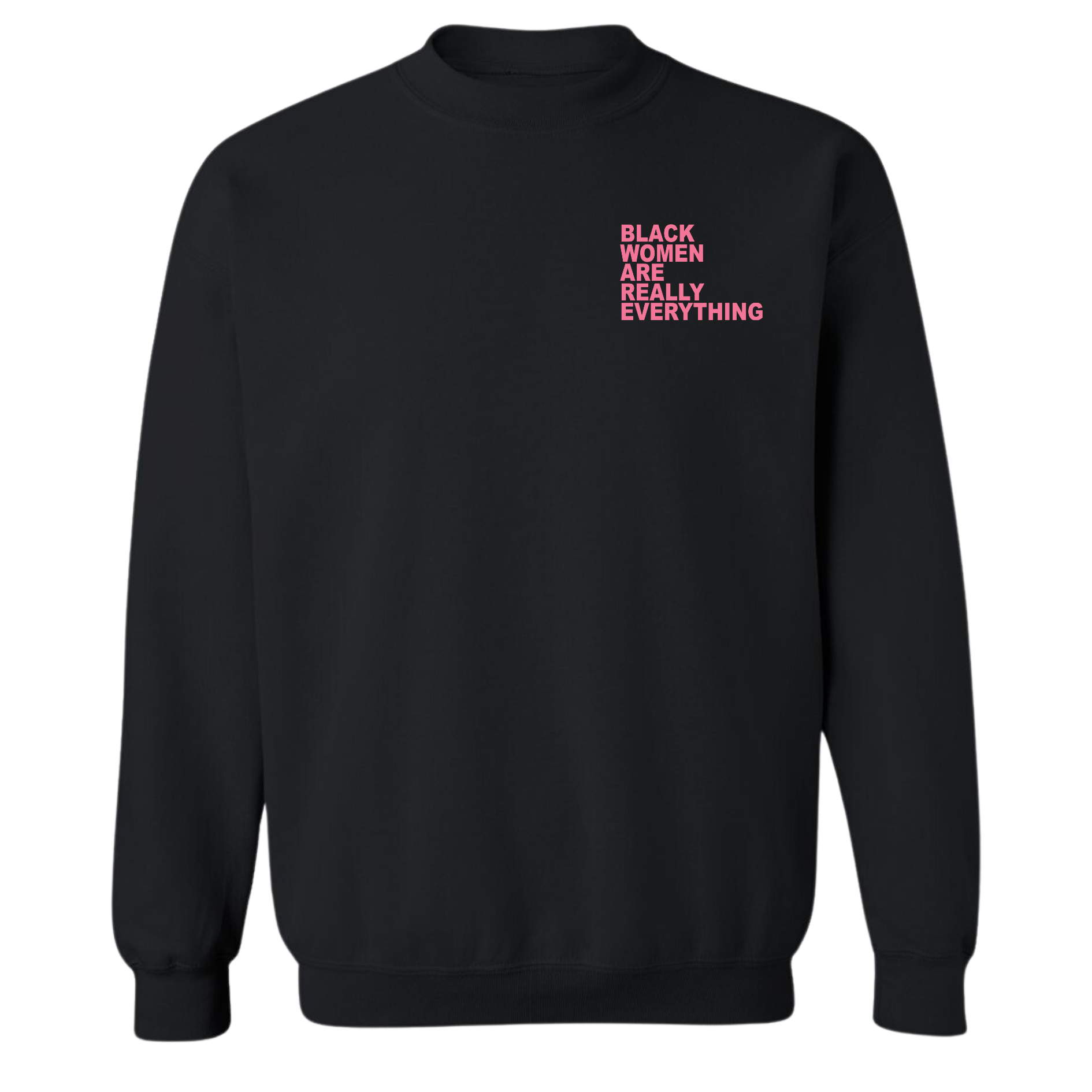 Black & Pink  Unisex Heavy Crew (Discreet Collection)